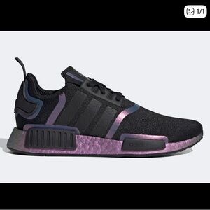 adidas NMD R1 Black with metallic Purple Accents